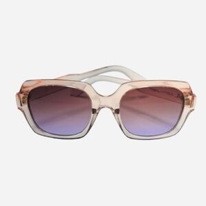 Judith Leiber JL Women's Square Blush and Violet Gradient Frame Sunglasses